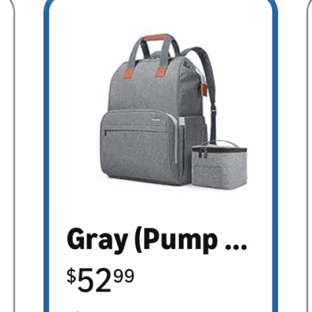 Gray Breast Pump Backpack with Cooler - Picture 8 of 8